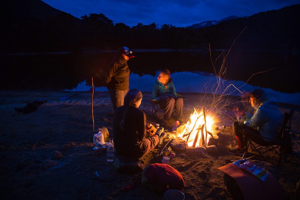 women in the wilderness, Fiordland, Southland, Invercargill, Adventure Southland Ltd, Campfire, Bushcraft, Survival Sills, Camping, Tramping, Hiking