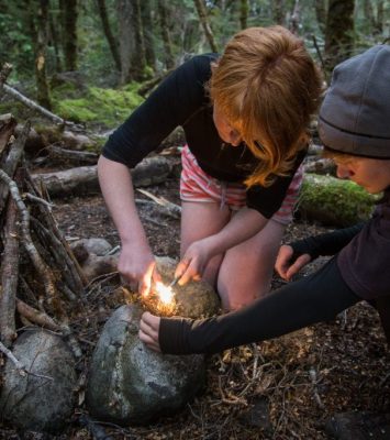 bush craft, fire lighting, survival skills, adventure southland ltd, fiordland, southland, outdoor education