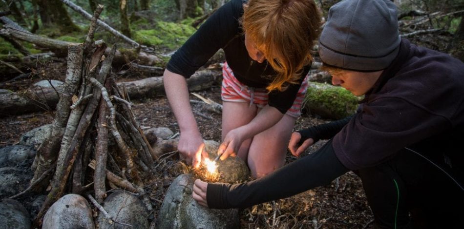 bush craft, fire lighting, survival skills, adventure southland ltd, fiordland, southland, outdoor education